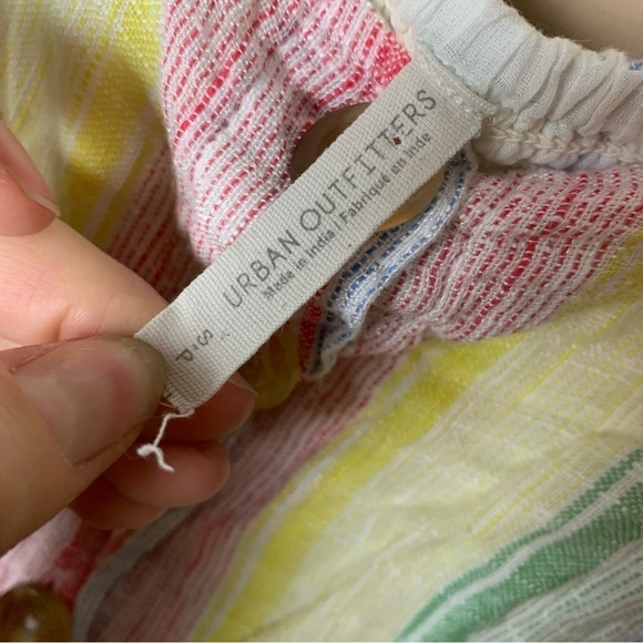 [Urban Outfitters] Rainbow Multi Colored Cotton Blend Tiered Skirt Maxi Dress - Picture 8 of 11